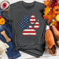 Dog Paw US Flag Tee