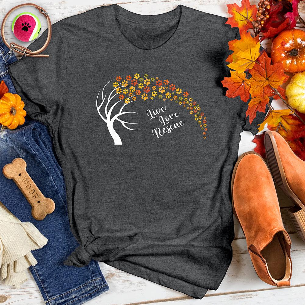 Live Love Rescue Falling Leaves Tee