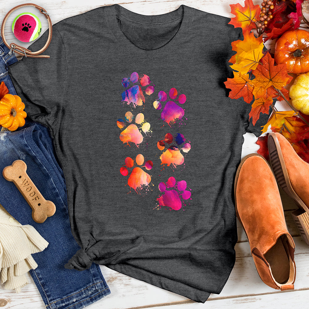 Vibrant Paw Splash Tee