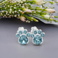 Paw Print Birthstone Earrings