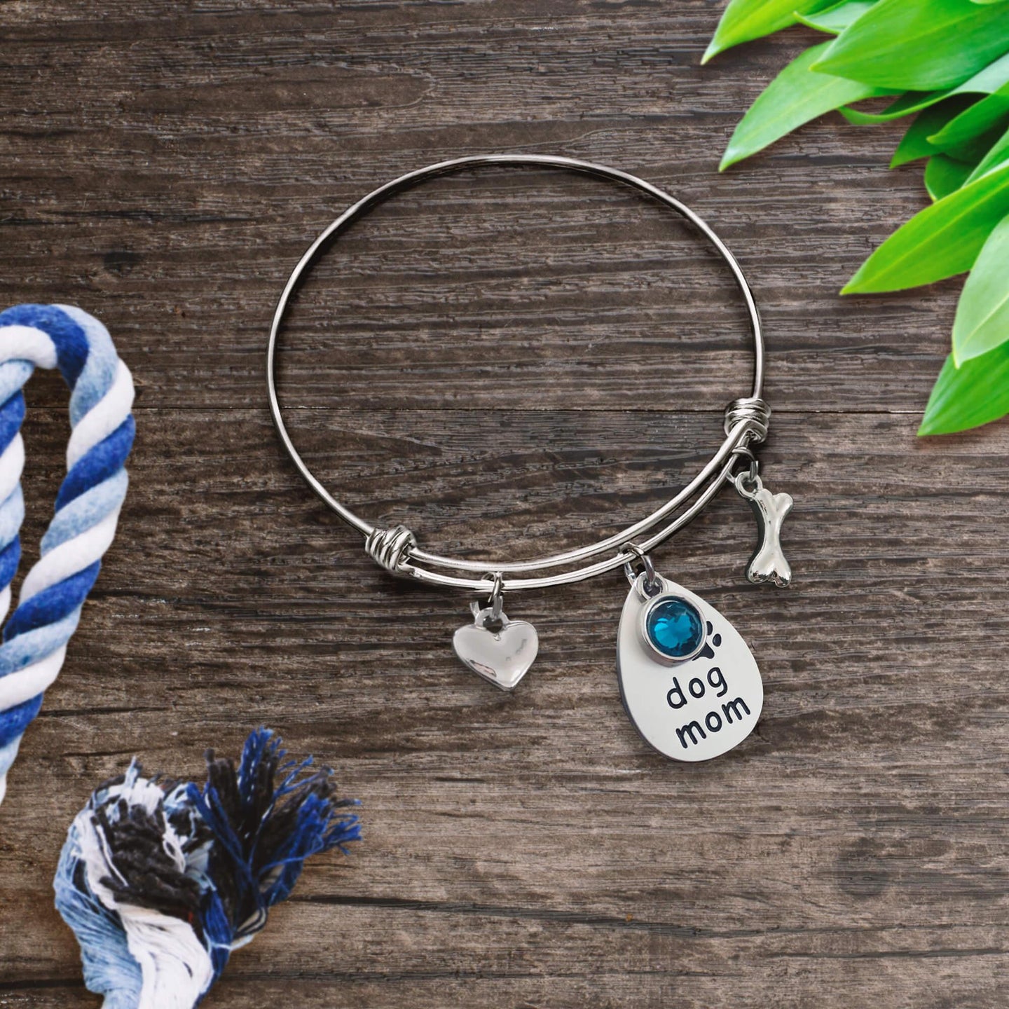 Dog Mom Bangle Bracelet