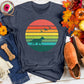 Sunset Dog and Birds Tee