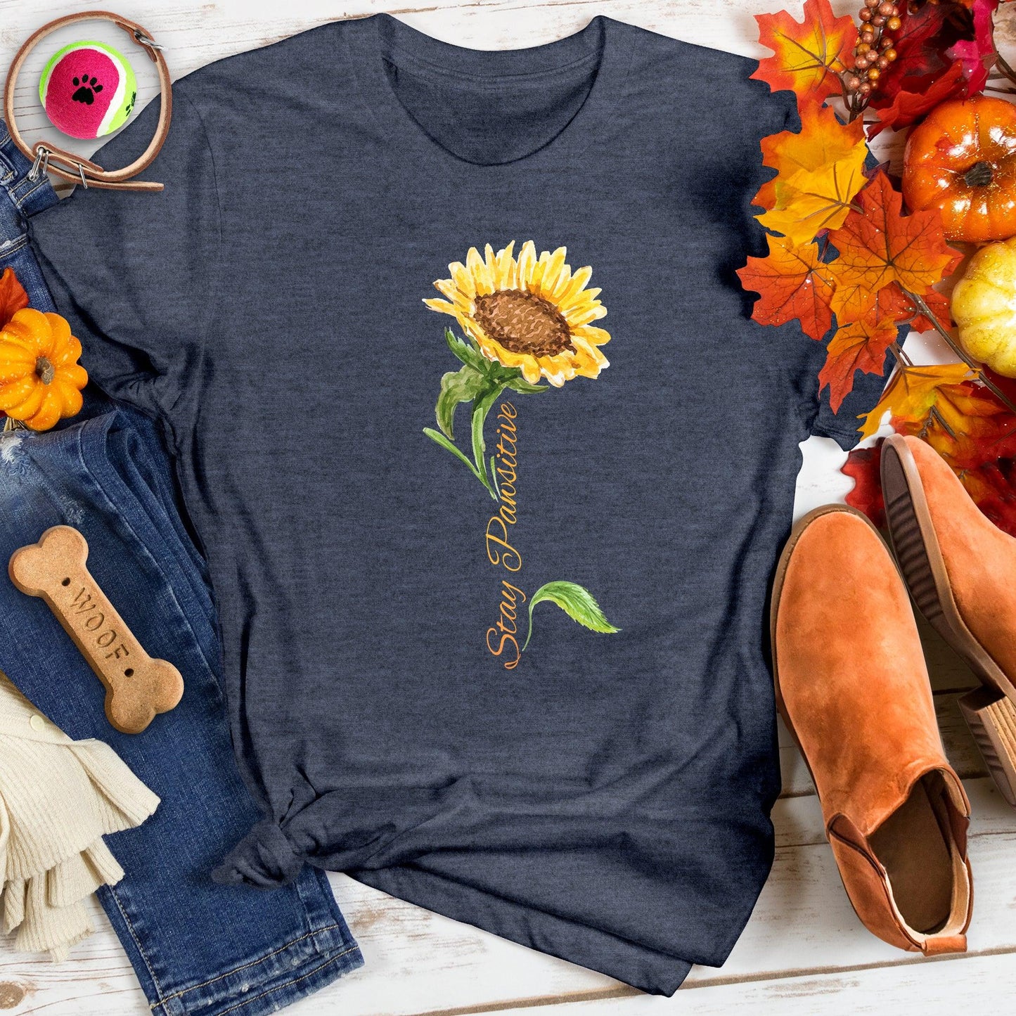 Stay Pawsitive Stem Tee