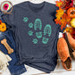 Dog and Man Footprints Tee