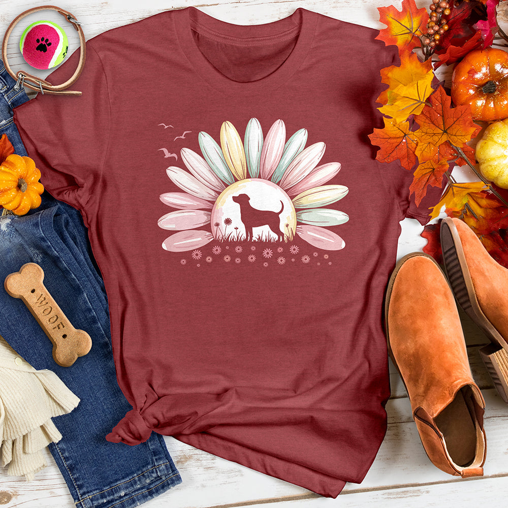 Sunset Flower Paw Print Tee
