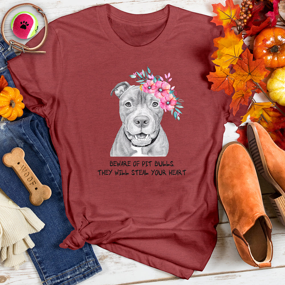 Floral Pit Bull Tee