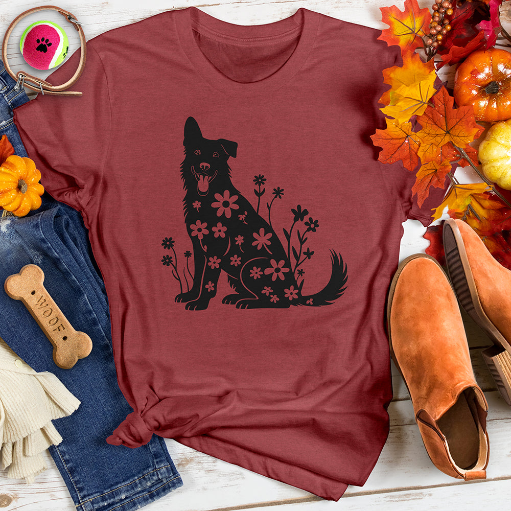 Flower Patterns Dog Tee