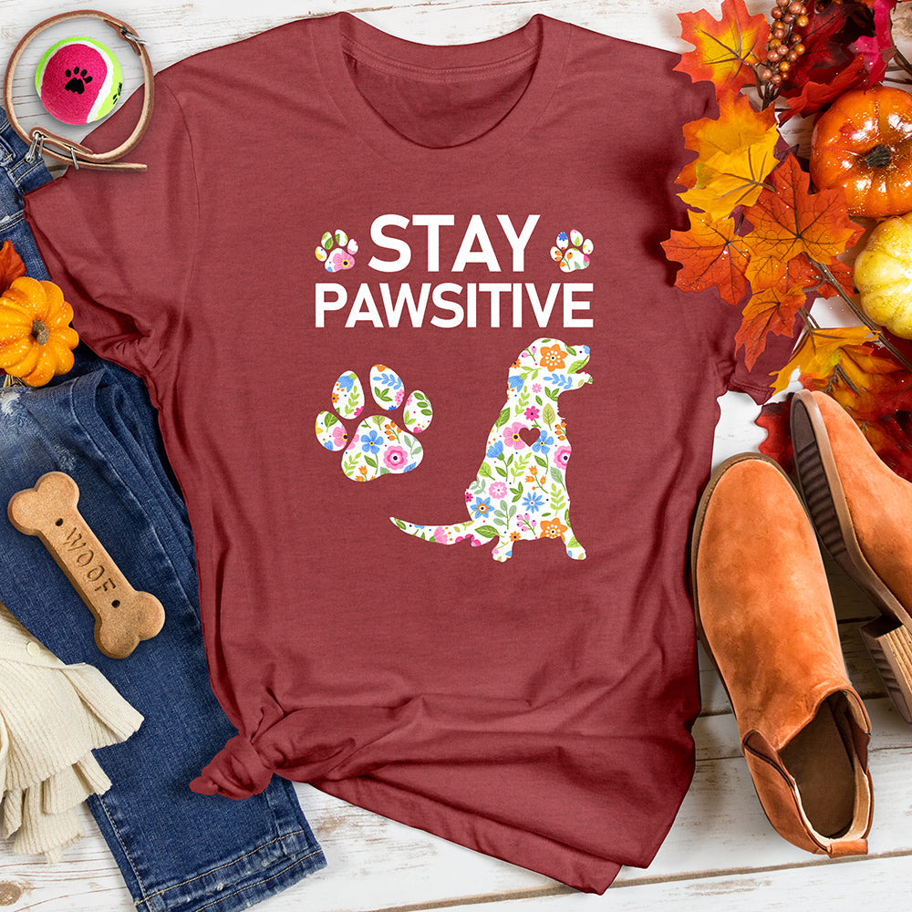 Stay Pawsitive Floral Tee