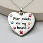 Paw Prints On My Heart Necklace