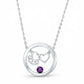 Paw Heart Birthstone Necklaces