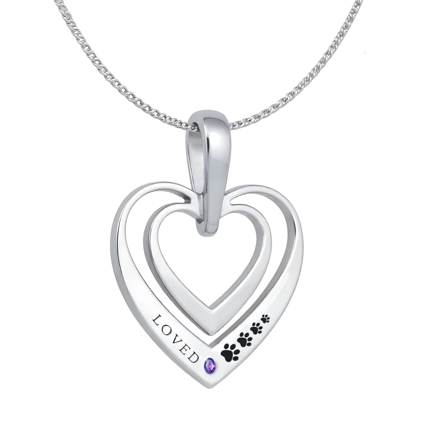 Loved Footsteps Heart Necklace