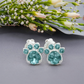 Paw Print Birthstone Earrings