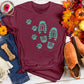 Dog and Man Footprints Tee