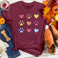 Hearts & Paws Colorful Tee
