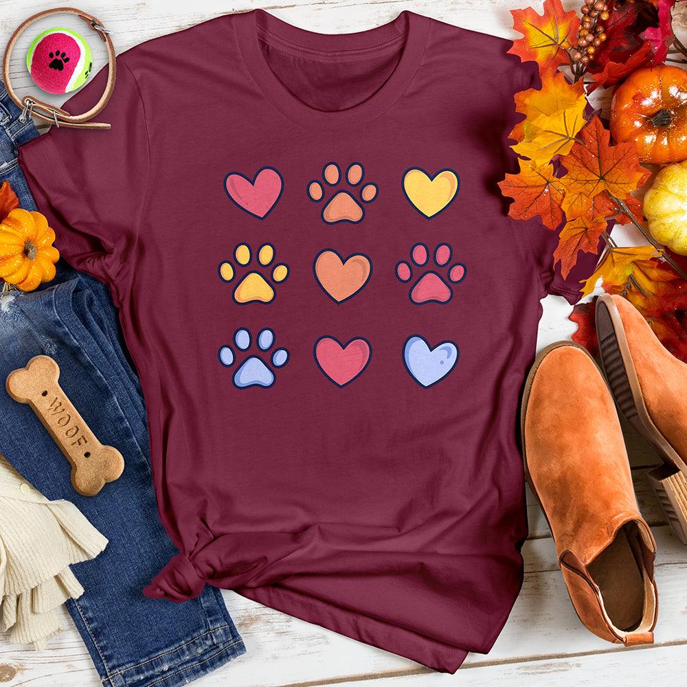 Hearts & Paws Colorful Tee