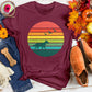 Sunset Dog and Birds Tee