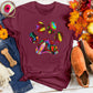 Flower Ornament Paw Tee