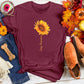 Stay Pawsitive Sunflower Art Tee