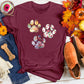 Watercolor Paw Prints Tee