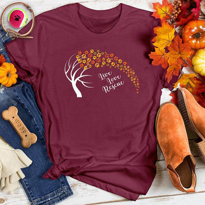 Live Love Rescue Falling Leaves Tee