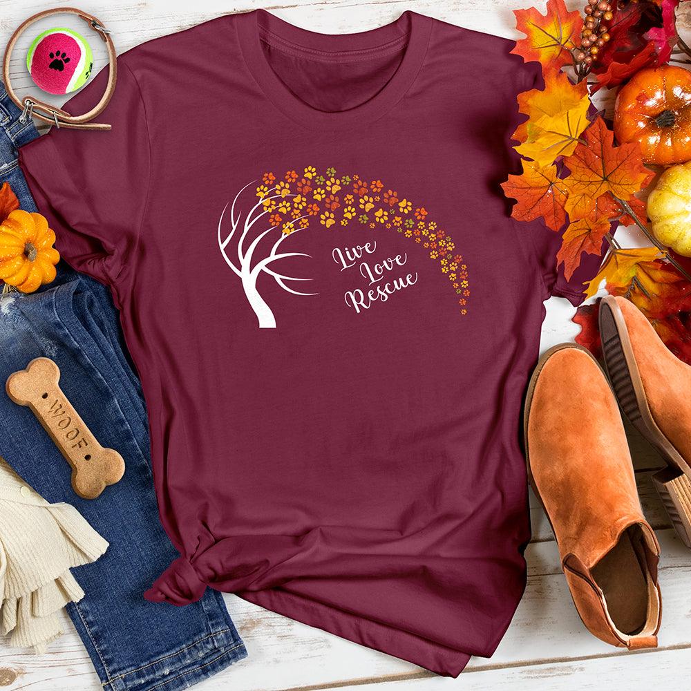 Live Love Rescue Falling Leaves Tee