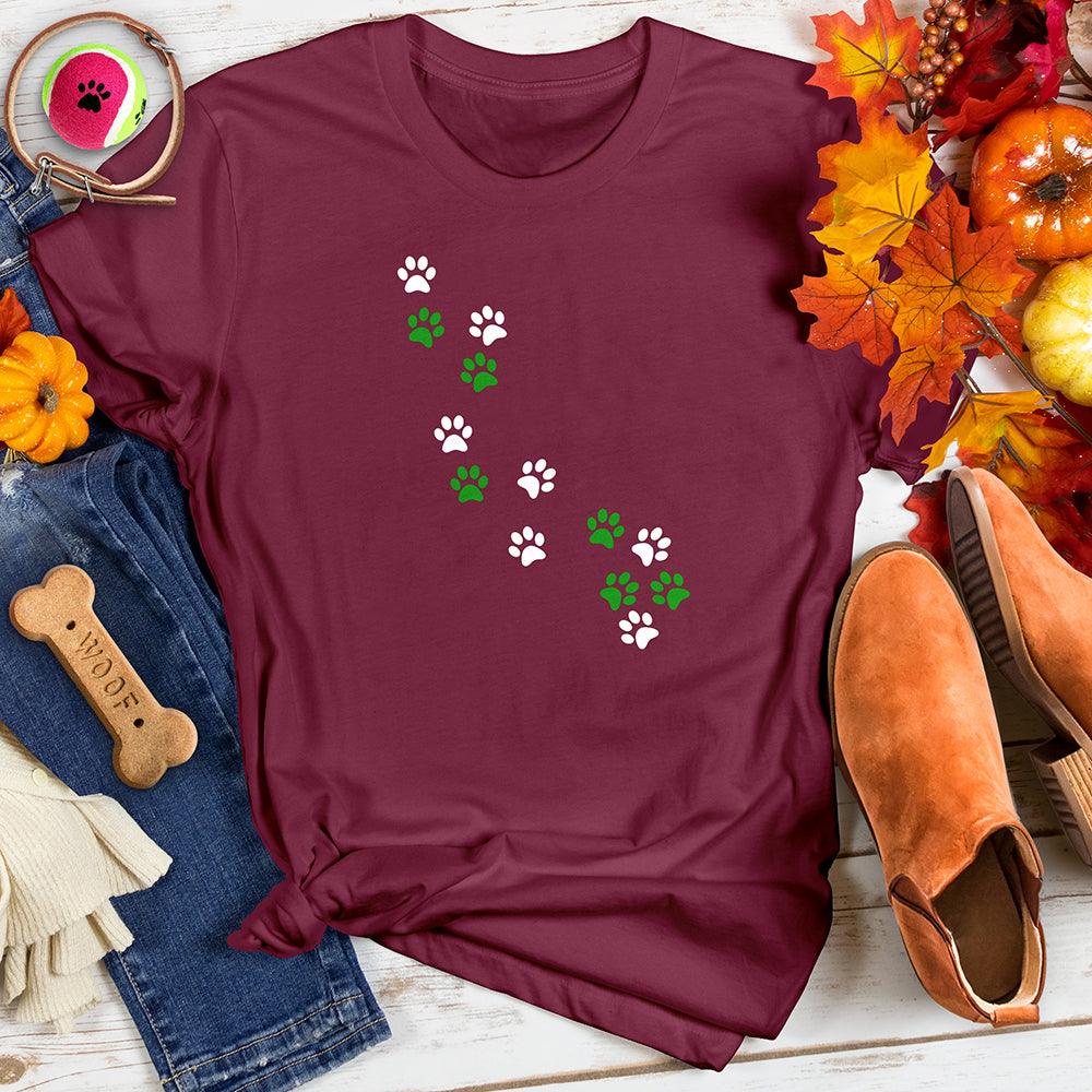Green and White Path Tee
