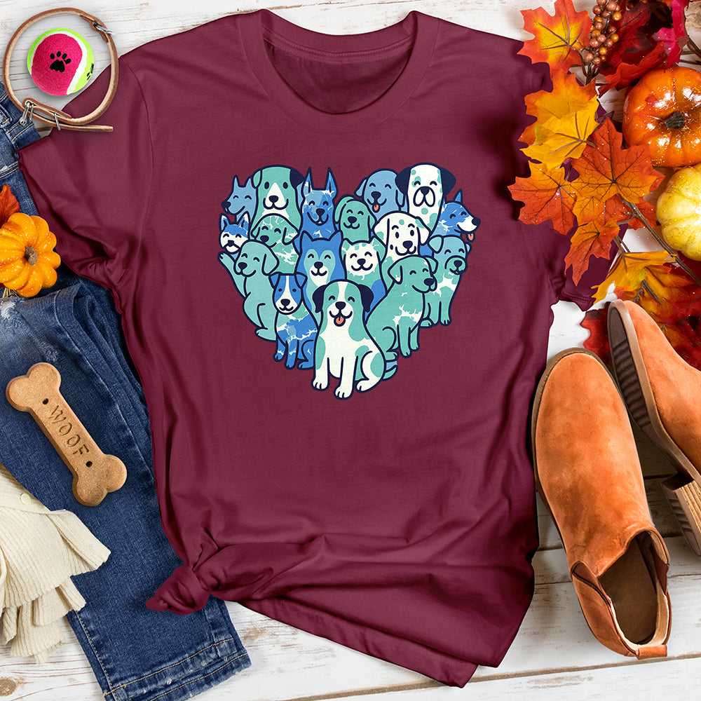 Heart Shaped Dog Tee