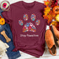 Large Stay Pawsitive Paw Tee
