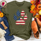 Dog Paw US Flag Tee