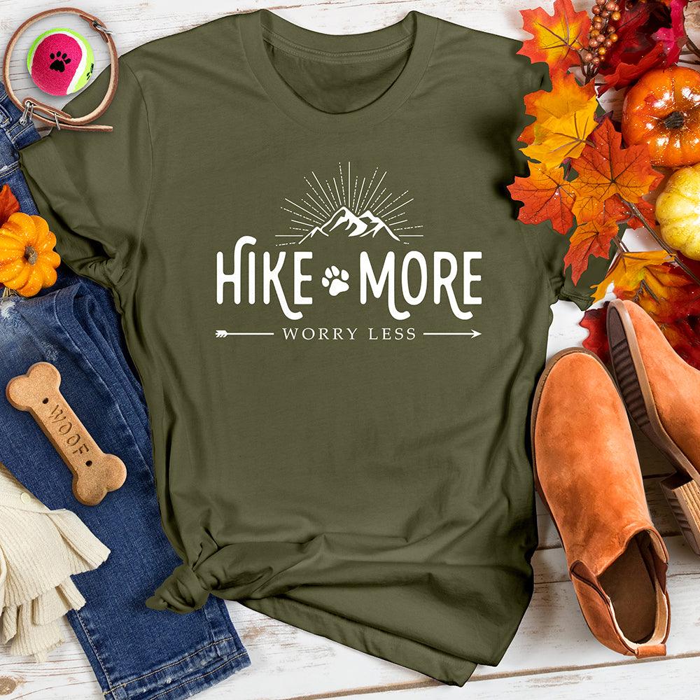 Hike More Worry Less Mountain Tee