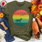 Sunset Dog and Birds Tee
