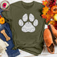 Paw Print Lotus Pattern Tee