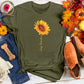Stay Pawsitive Sunflower Art Tee
