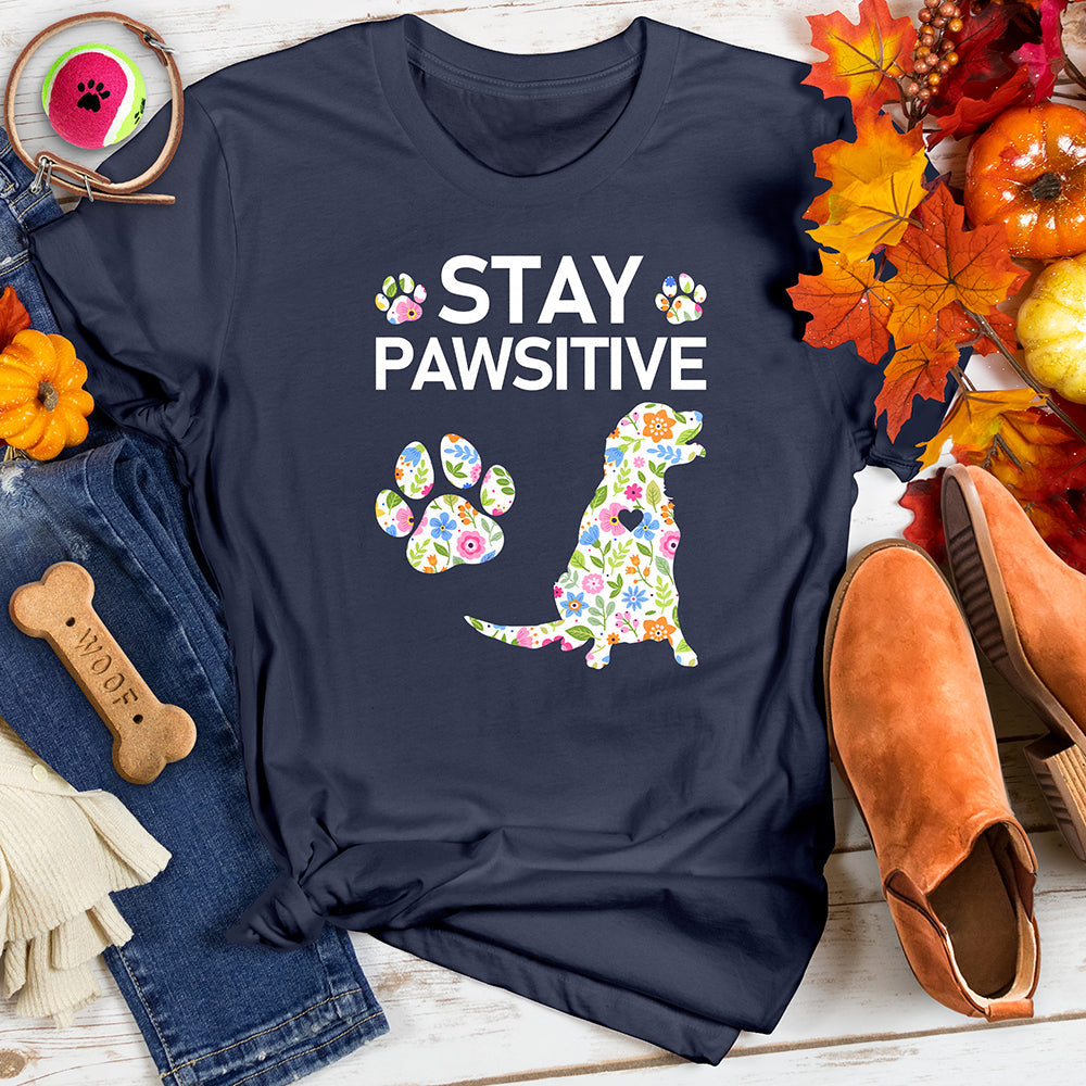 Stay Pawsitive Floral Tee