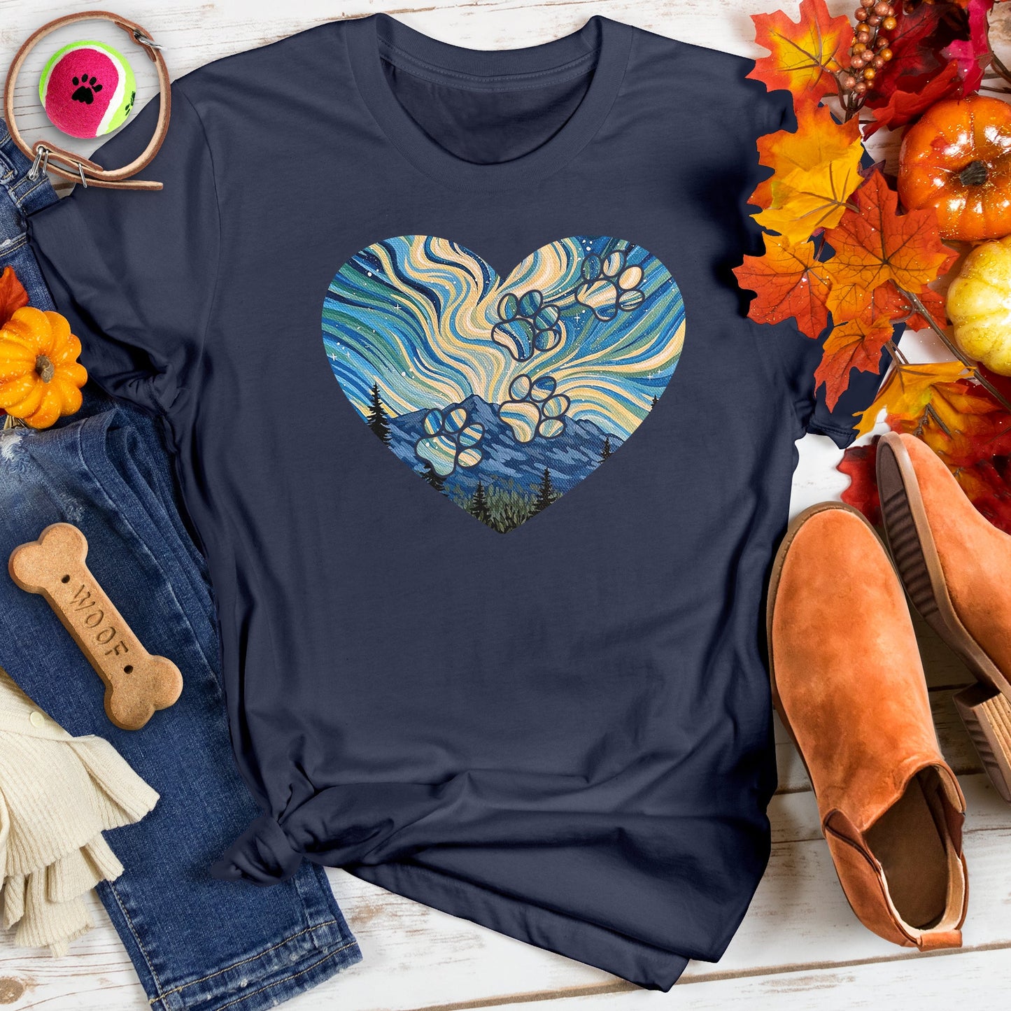 Starry Night Paws Tee