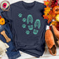 Dog and Man Footprints Tee