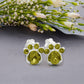 Paw Print Birthstone Earrings