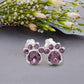 Paw Print Birthstone Earrings