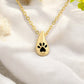 Golden Paw Teardrop Necklace