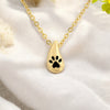 Golden Paw Teardrop Necklace