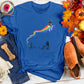 Dog Walking on a Rainbow Tee