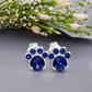 Paw Print Birthstone Earrings