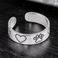 Heart Paw Minimalist Ring