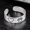 Heart Paw Minimalist Ring