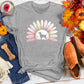 Sunset Flower Paw Print Tee