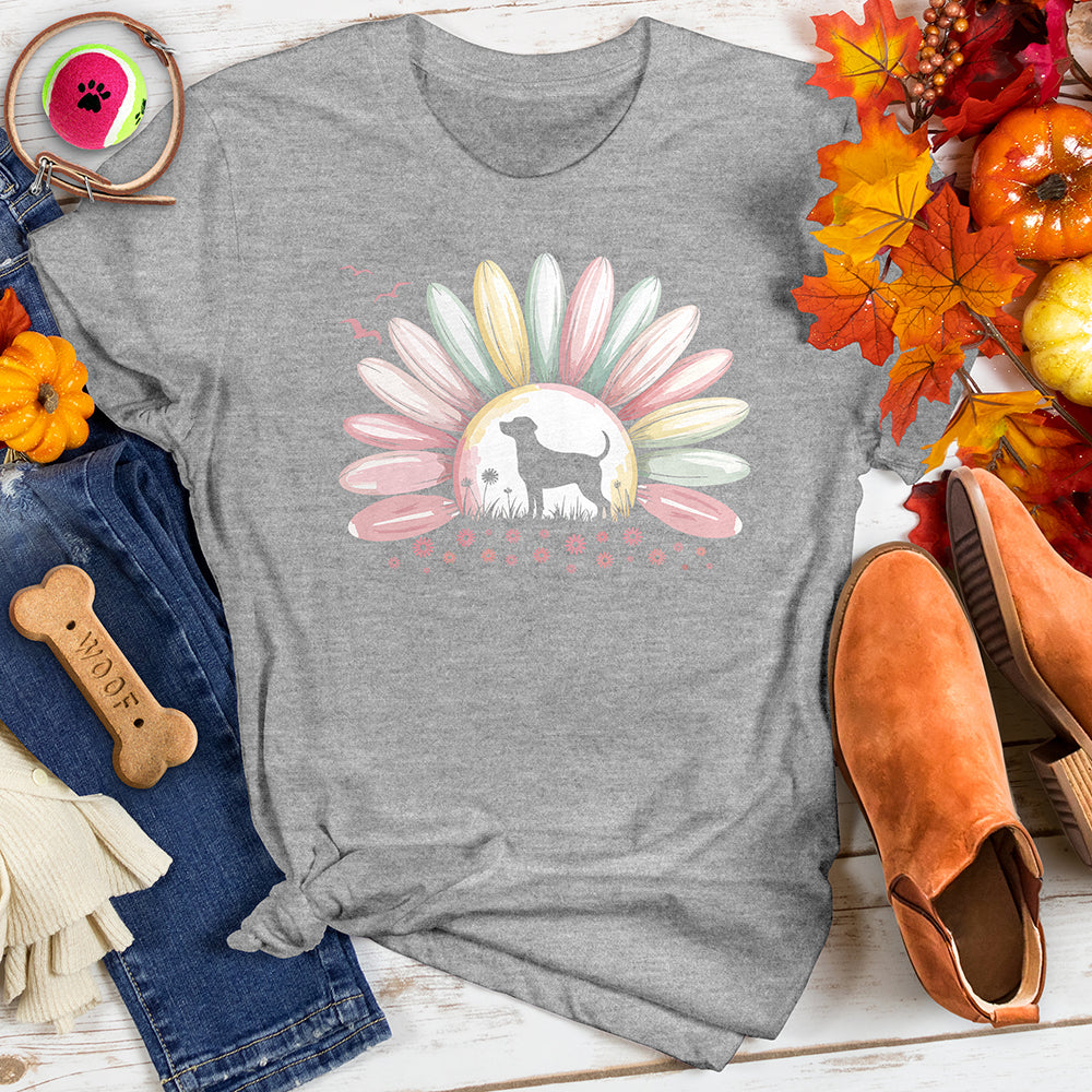 Sunset Flower Paw Print Tee