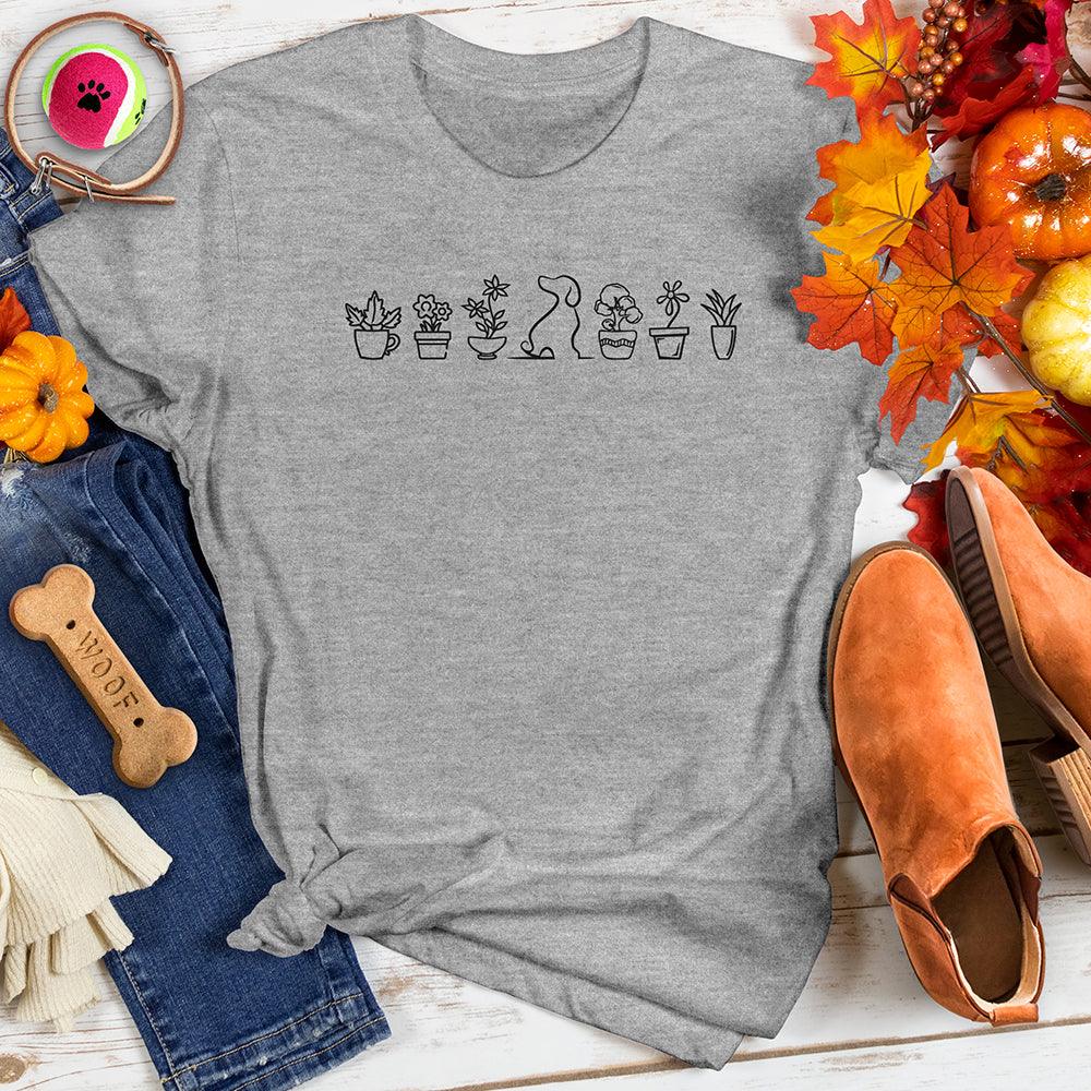 Potted Plants Dog Tee