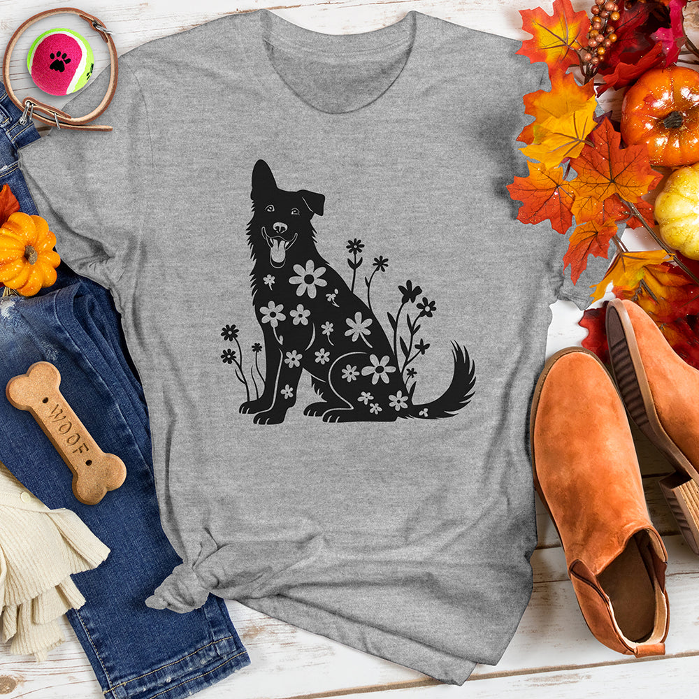 Flower Patterns Dog Tee