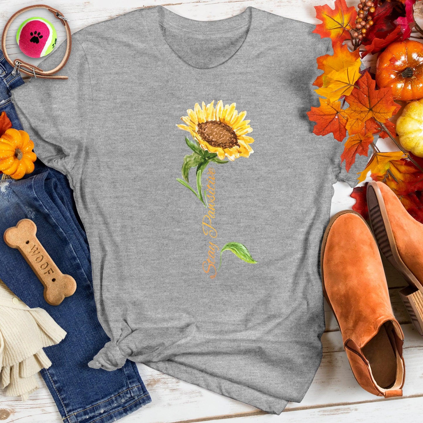 Stay Pawsitive Stem Tee