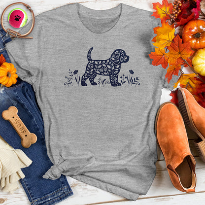 Floral Pup Tee